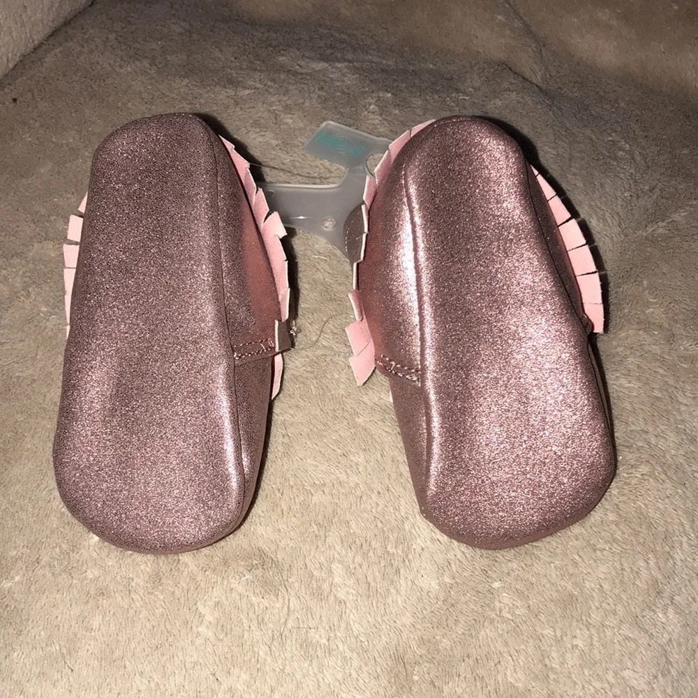 Pink sparkly 6-9 months Mocassins Target New